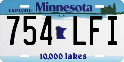 MN license plate 754LFI