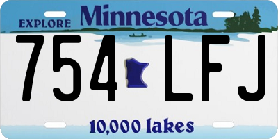 MN license plate 754LFJ