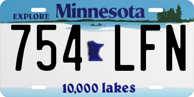 MN license plate 754LFN