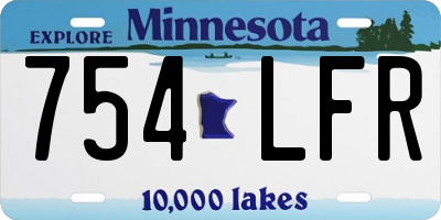MN license plate 754LFR