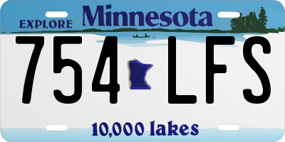 MN license plate 754LFS