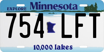 MN license plate 754LFT