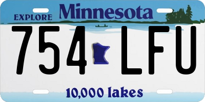 MN license plate 754LFU