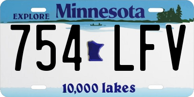 MN license plate 754LFV