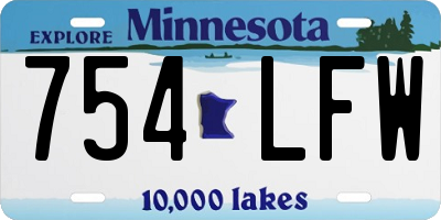MN license plate 754LFW