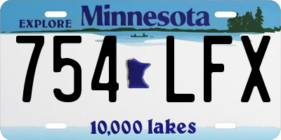 MN license plate 754LFX