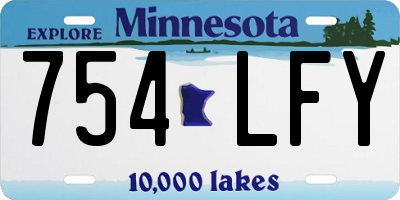MN license plate 754LFY