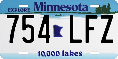 MN license plate 754LFZ