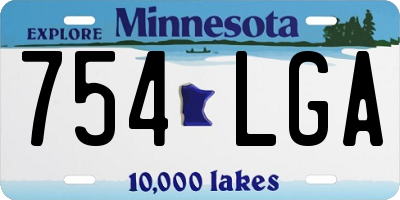 MN license plate 754LGA