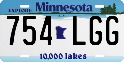 MN license plate 754LGG