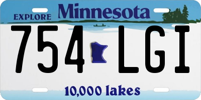 MN license plate 754LGI