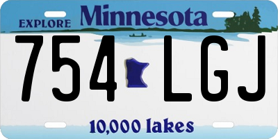 MN license plate 754LGJ