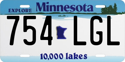 MN license plate 754LGL