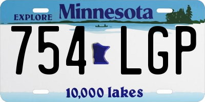MN license plate 754LGP