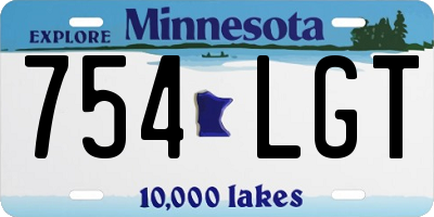 MN license plate 754LGT