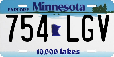 MN license plate 754LGV