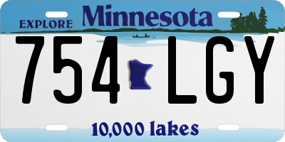 MN license plate 754LGY