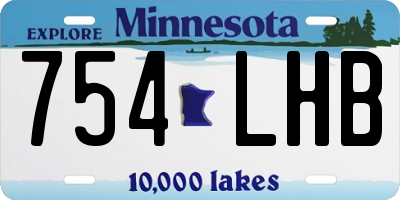 MN license plate 754LHB