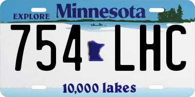 MN license plate 754LHC