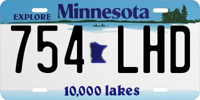 MN license plate 754LHD