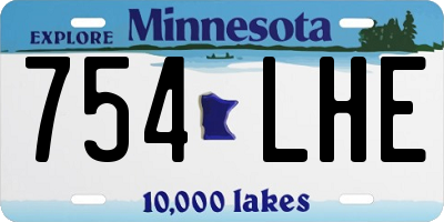 MN license plate 754LHE
