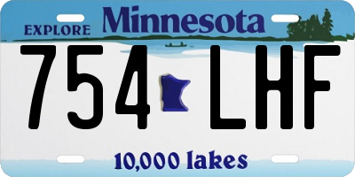 MN license plate 754LHF