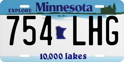 MN license plate 754LHG