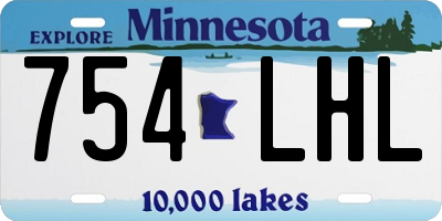 MN license plate 754LHL