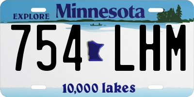 MN license plate 754LHM