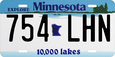 MN license plate 754LHN