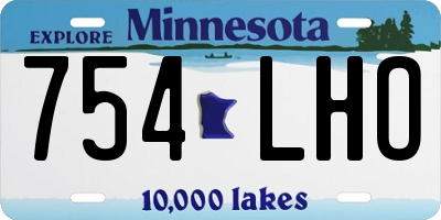 MN license plate 754LHO