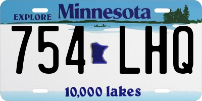 MN license plate 754LHQ