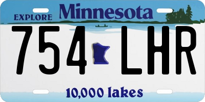 MN license plate 754LHR