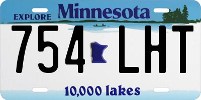 MN license plate 754LHT