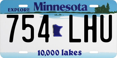 MN license plate 754LHU