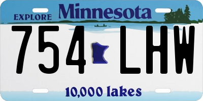 MN license plate 754LHW