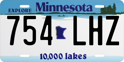 MN license plate 754LHZ