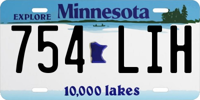 MN license plate 754LIH