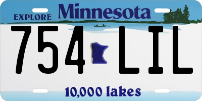 MN license plate 754LIL
