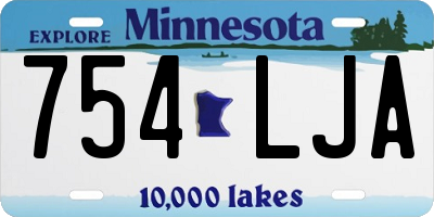 MN license plate 754LJA