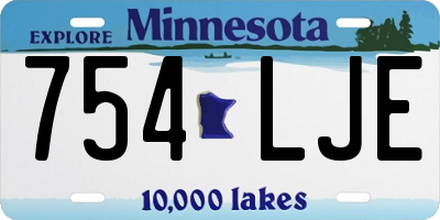 MN license plate 754LJE