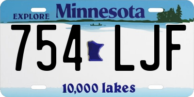 MN license plate 754LJF