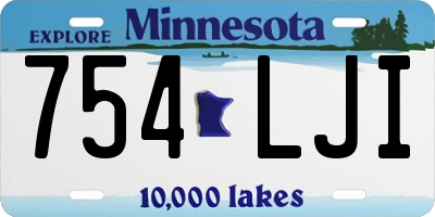 MN license plate 754LJI