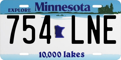 MN license plate 754LNE