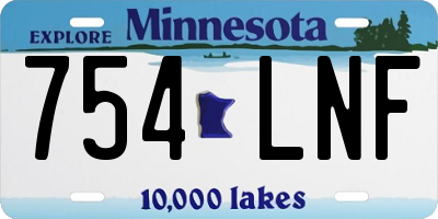 MN license plate 754LNF