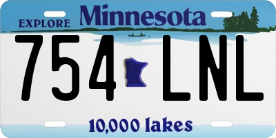 MN license plate 754LNL
