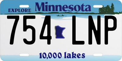 MN license plate 754LNP