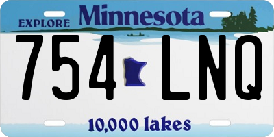 MN license plate 754LNQ