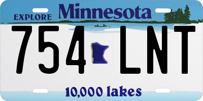 MN license plate 754LNT