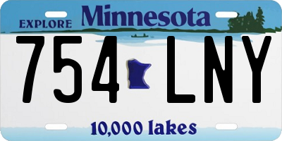 MN license plate 754LNY